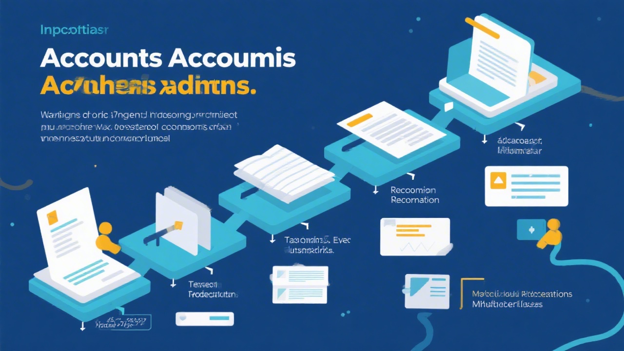 Infographic style image visualizing step-by-step accounting automation from document intake to reconciliation and reporting, highlighting transparency across every milestone